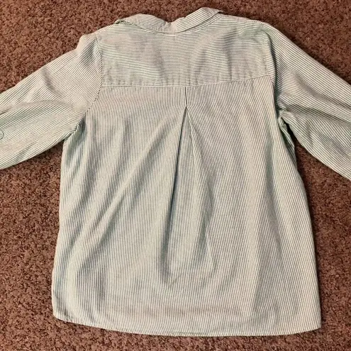 Christopher & Banks Christopher Banks Blouse Womens X Used Green Striped