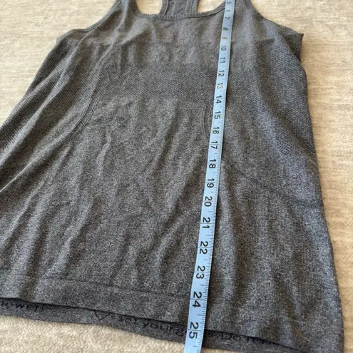 Lululemon Swiftly Tech Racerback Heather Gray Soot Size 8 Running Gym Workout