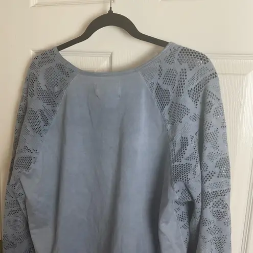 Anthropologie | Saturday Sunday Blue Top with Drawstring Waist size small