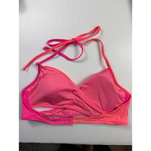 PINK Victoria's Secret Halter Bikini Top Two Tone Swimwear Beach Summer M Size M