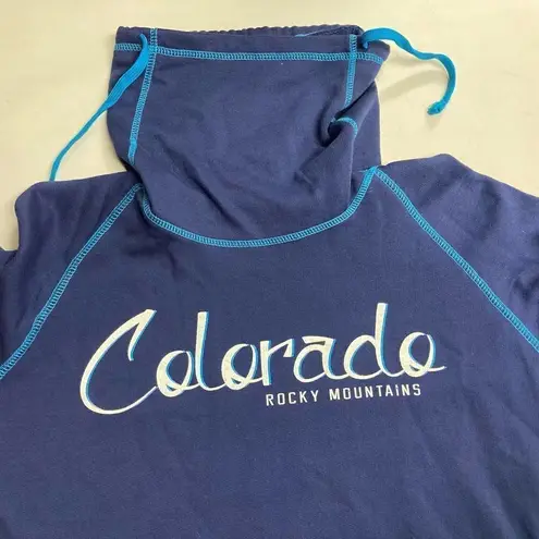 Prairie Mountain Colorado Rocky Mountains Women’s Sweatshirt Size Medium Blue