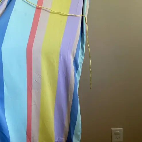 Y.A.S. bright stripe midi dress Yellow Size L