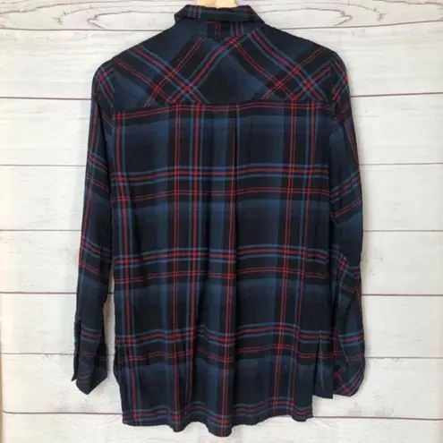 Michael Stars Anthropologie Plaid Relaxed Fit Boyfriend Flannel XS