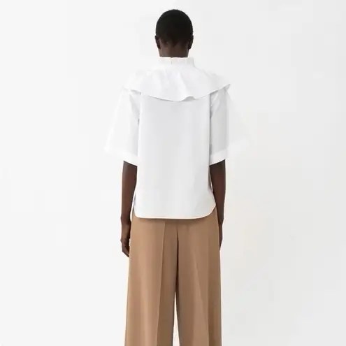 Chloé NEW See By Chloe Women’s White Cotton Poplin Short Sleeve Blouse Top Size 8