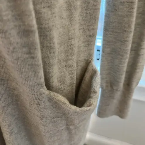 The White Company Hooded Open Cardigan, Merino/Cotton, light Grey, Medium, EUC Silver