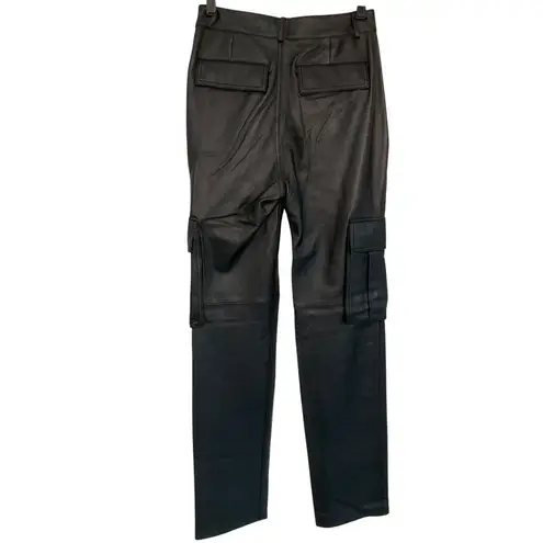 Camila Coelho Manolya Leather Pants in Black X-Small New Womens Trousers