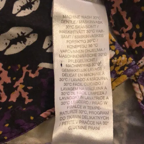 Hofmann Copenhagen May Blouse Patchwork Ruffles Abstract Pattern Geometric sz M