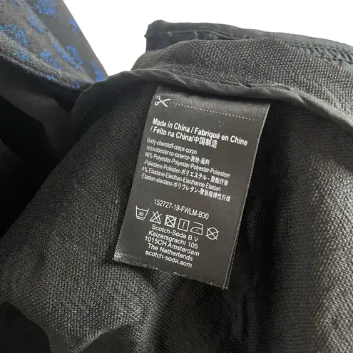 Scotch & Soda Women’s Glitter Leopard Blazer in Black/Blue Size S