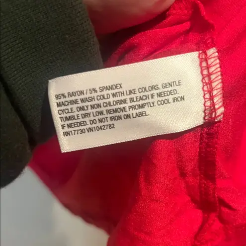 Ava & Viv New Women’s Drapy Shortest Sleeve T Shirt Red Size 2X NWT