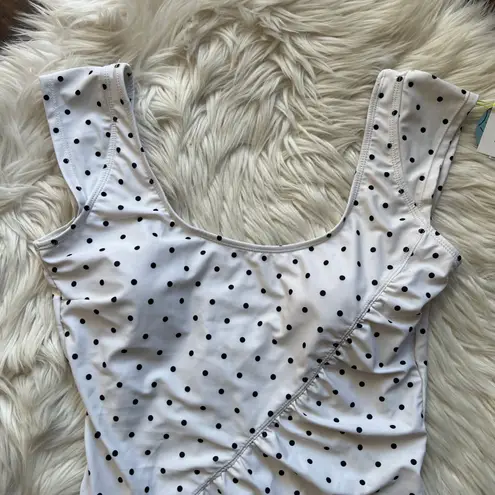 Marina West Polkadot Cap Sleeve One-Piece Swimsuit