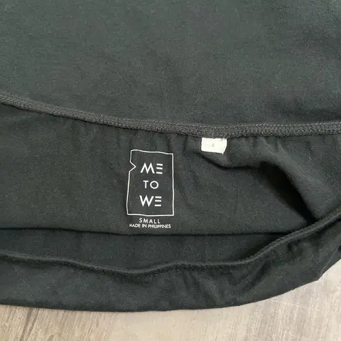 Cropped Off Shoulder Ballet Style TShirt Black Size Small