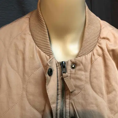 Universal Threads Universal Thread small tan Quilted Zip-Up Bomber Jacket Womens