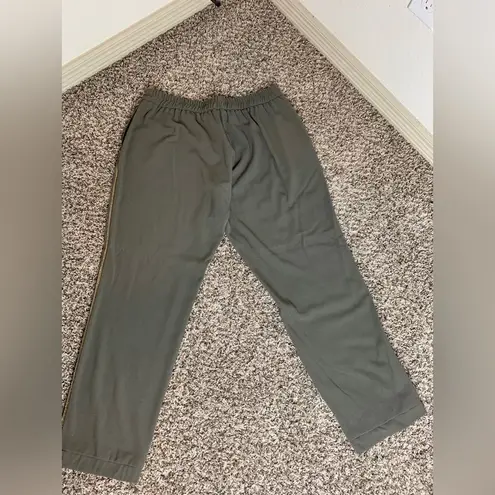 Caroline Biss: Green pants with a gold stripe on the side. comfortable. Green Size 14