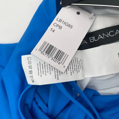 La Blanca Tankini Top Size 14 NWT Island Goddess Keyhole NWT Curvy Capri Blue