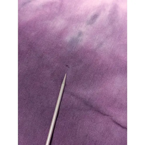 Vintage Y2K Crash and Burn Bling Studded Burnout Tee Shirt Tunic Tank Top Sheer Purple Size M