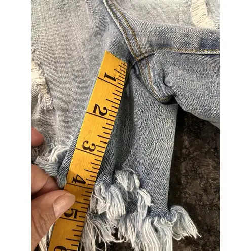 Insane Gene Shorts Women Size Medium Blue Cut Off Denim Jean American Distressed