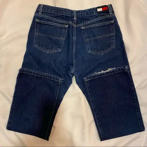 Tommy Hilfiger Authentic 90s  Flared & Mid-Rise Dark Blue Denim Jeans