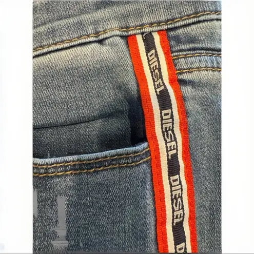 Diesel Women’s Jeans 34x30 Y2K Side Stripe Logo Vintage Mid Rise Denim