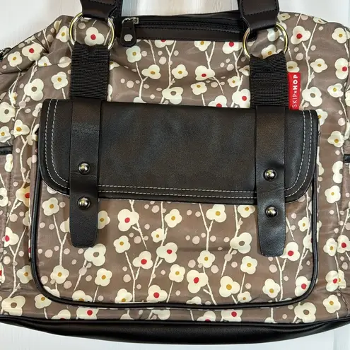Skip Hop Brown Cherry Blossom Diaper Bag EUC #CL