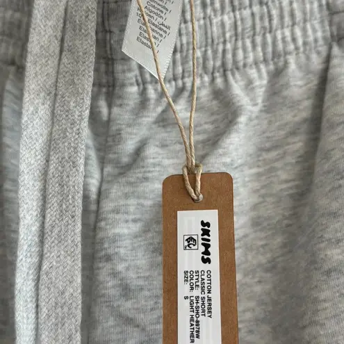 SKIMS Cotton Jersey Classic Short in Light Heather Grey, Size Small