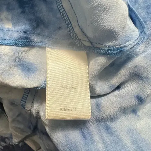 Rebecca Taylor Silk Shibori Handkerchief Skirt Blue Tie Dye Size US 6