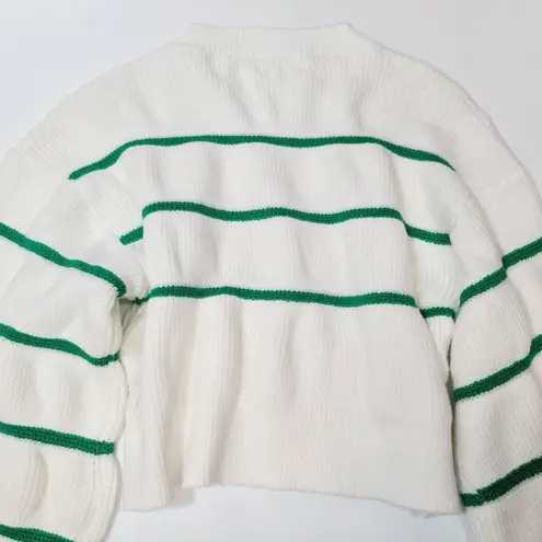 superdown  Sophia Stripe Sweater in White & Green