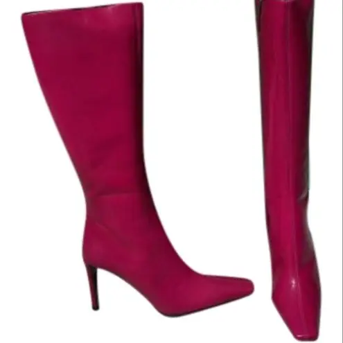 Donald Pliner Couture Pink Fuchsia Calf Leather Boot Full Side Zipper NWT $425 Size 7