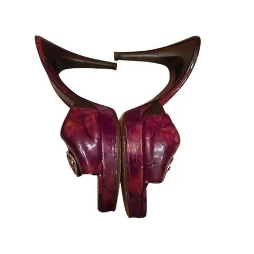 Donald J Pliner Burgundy Croc