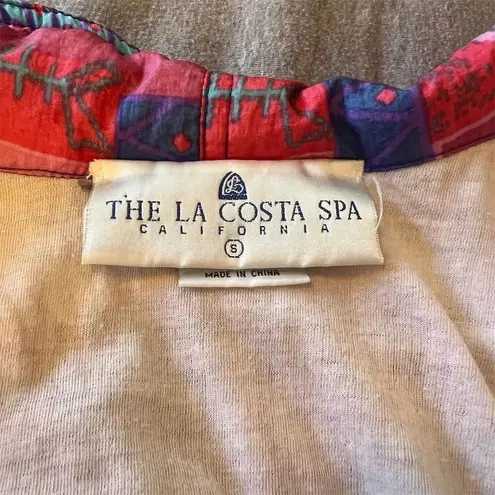 The La Costa Spa Vintage 80s/90s Multicolor Windbreaker Jacket S Unisex Pink