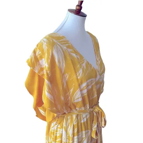 City Chic Maxi Dress 22 Fall Plus Size Long Dress Boho Plus Tropical Dress XL