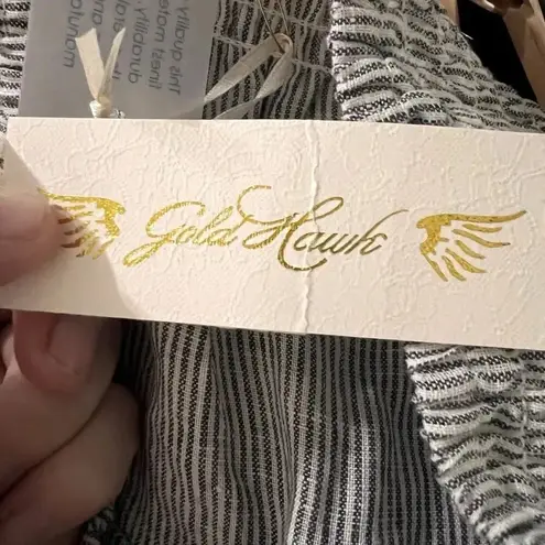 NWT Gold Hawk Linen Stripe Skirt Size XS Blue