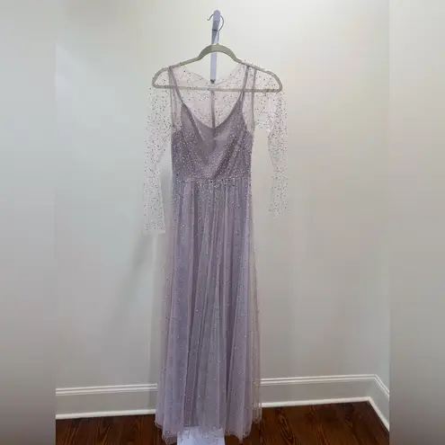 Mac Duggal 50692 Violet Sequin Beaded Gown Size 2 NWT Prom Formal Dress