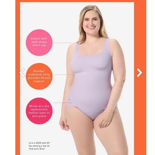 NWT Ruby Ribbon Sleek Shape Tank Lovely Lavender Smoothing Shaping Top Size 36 Purple