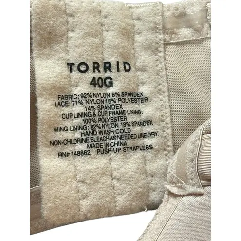 Torrid  40G Nude Push-Up Strapless Bra Convertible Multiway Underwire - Image 5