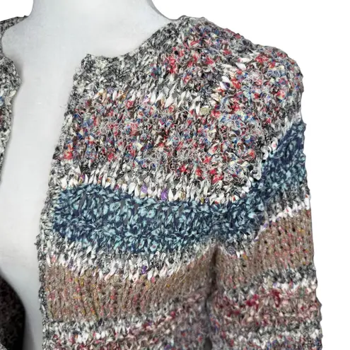 Byron Lars Tattered Loose Knit Cropped Cardigan S Sweater Shrug Anthropologie