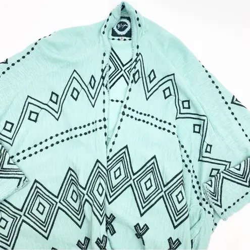 Johnny Was Biya Genoa Embroidered Cocoon Open Front Cardigan Sweater Wrap Jacket