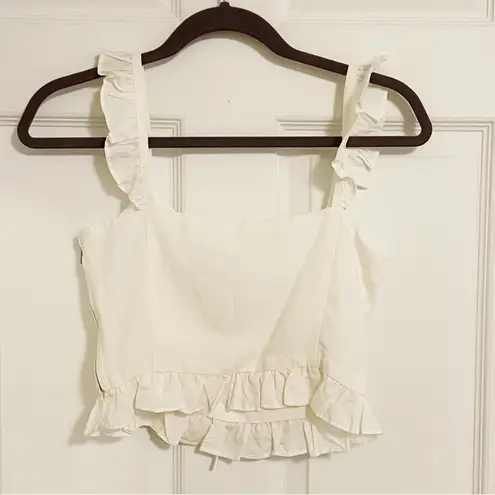 Ivory Cottage Balletcore Summer Ruffle Ribbon Tank Top & Midi Skirt Set
