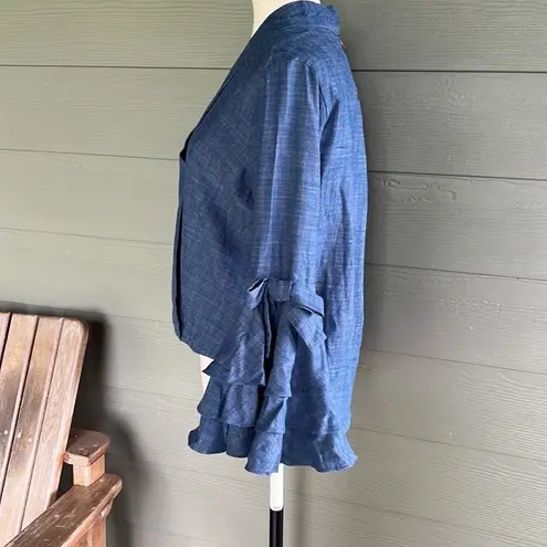 MISA Los Angeles Ruffled Bell Sleeve Top