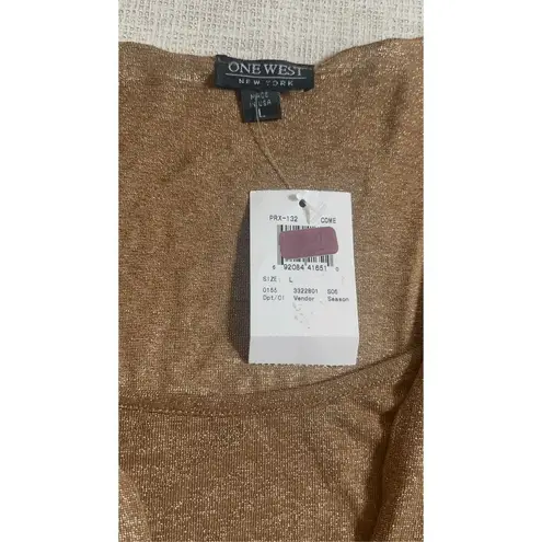 Vintage One West Brown Gold Top Large