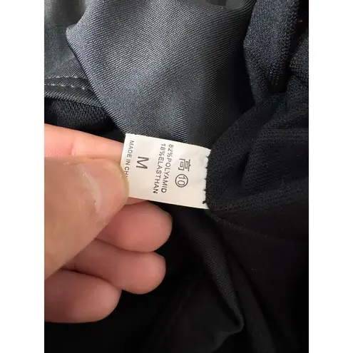 Classic Black Scoop Back Bodysuit | Stretchy Basic Tank One Piece – Size Medium