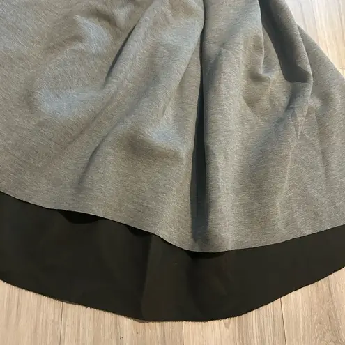 Casual Gray Cotton Flared Skirt | Medium | Versatile & Stylish Black