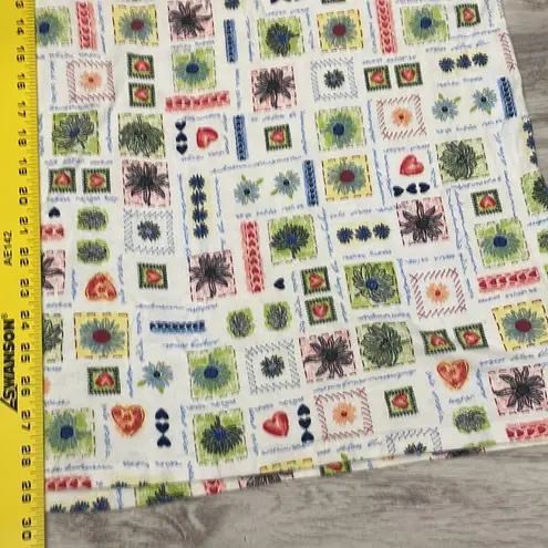 Just My Size White w/ Multi Color Heart & Floral Print Short Sleeve Tee 14W/16W