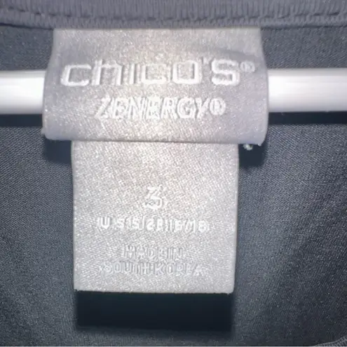 Chico’s Zenergy Athletic Wear Grey 3/4 Sleeve Top Size 16 (Chico’s 3) Gray