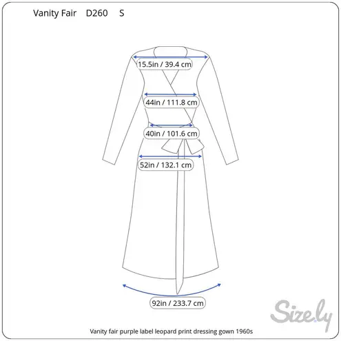 Vanity Fair purple label leopard print dressing gown 1960s