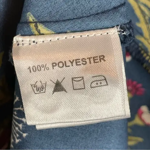 Circus Dress Dandelion Print Navy Blue XS UK Size 8 Retro A