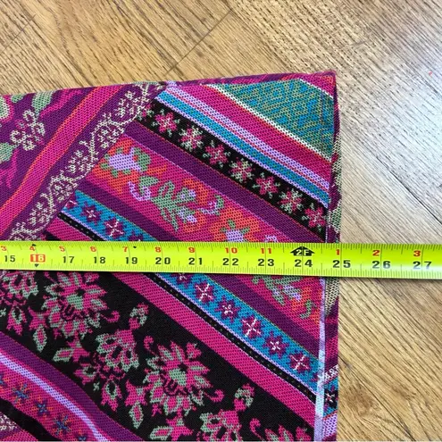 Susan Bristol | Multicolored A-Line Mixed Media Lined BOHO Midi Skirt Size 12