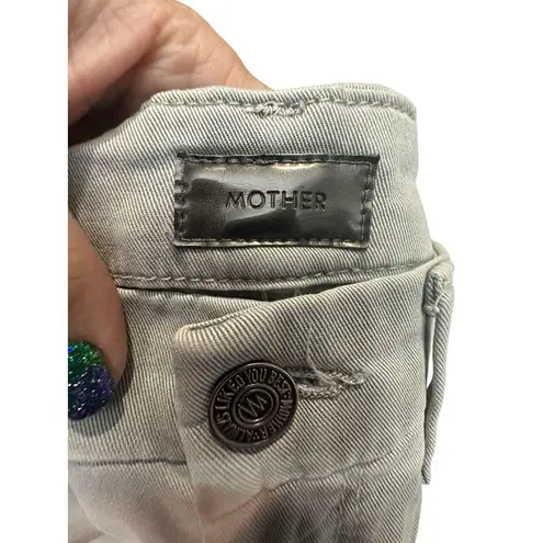 MOTHER Denim Looker Ankle Fray Size 24 A Walk In The Park Stretch Gray #B11-1
