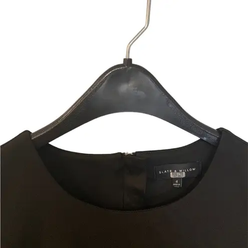 Slate + Willow • Black Drape Hem Dress