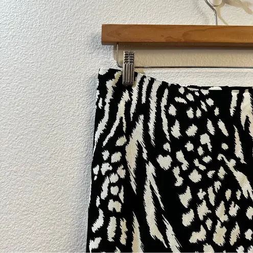 Veronica Beard - Ari Black & Bone Animal Print Ruched Skirt Size 4