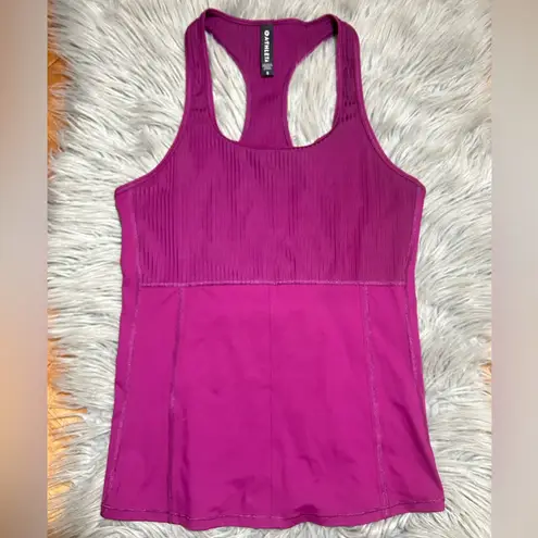Athleta  Vitality Rib Tank Racerback Pocket Velvet Plum Size Small